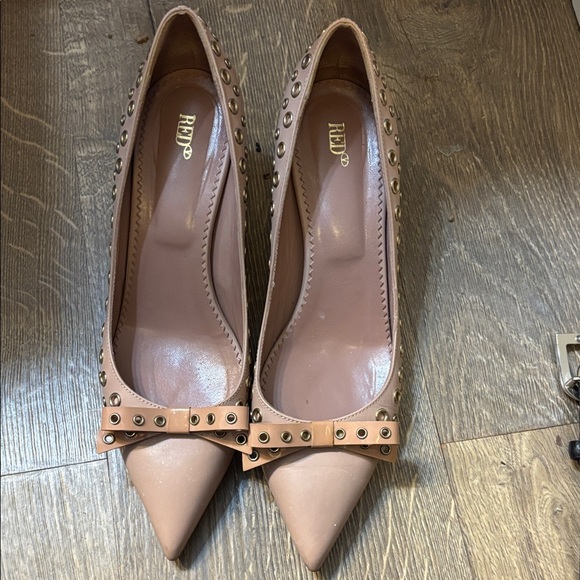 Red Shoes - Pink Studded Blush Heels